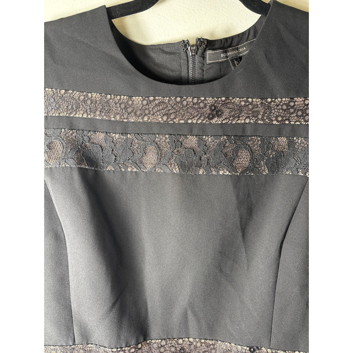 BCBG Generation Black Lace Flutter Sleeve