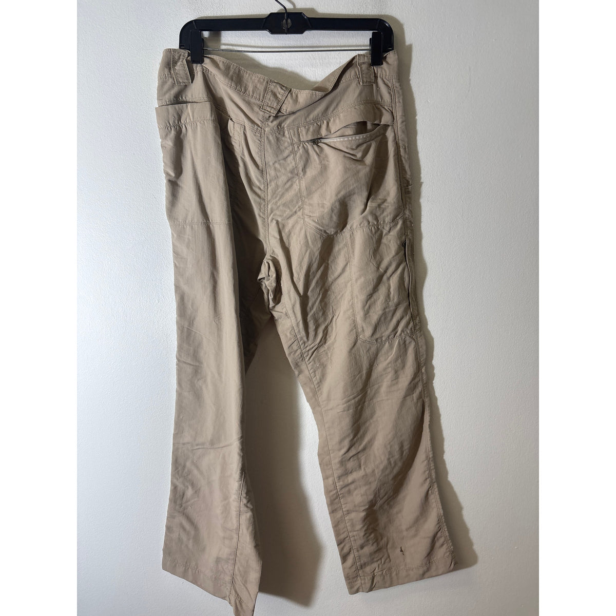 Mens Royal Robbins Khaki Nylon Travel Pants Sz 36/30