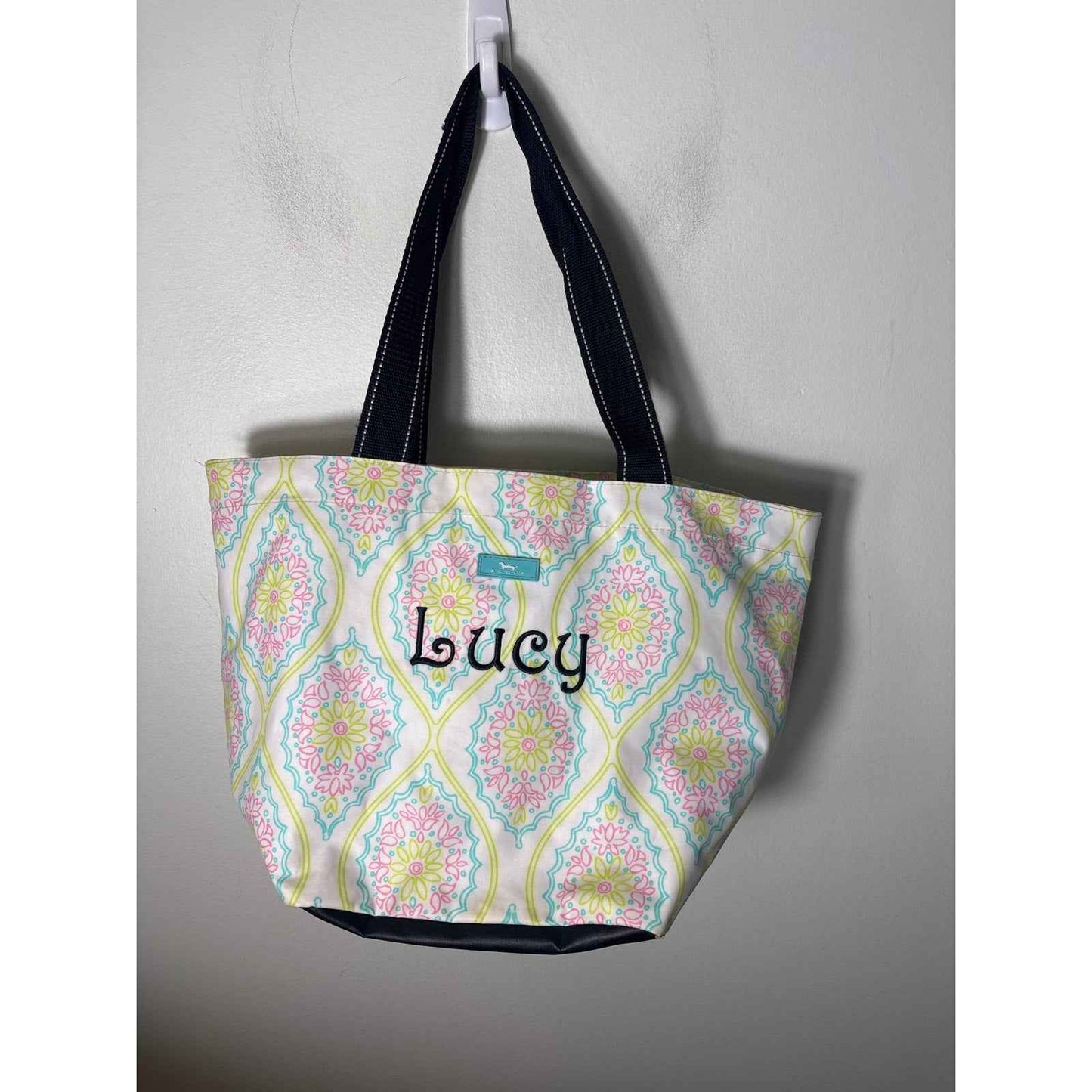 Scout Pastel Print Day Tripper Bag with "Lucy" Monogram