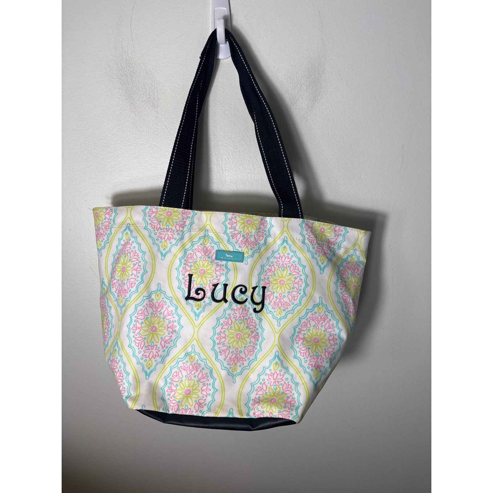 Scout Pastel Print Day Tripper Bag with "Lucy" Monogram