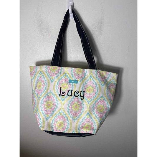 Scout Pastel Print Day Tripper Bag with "Lucy" Monogram