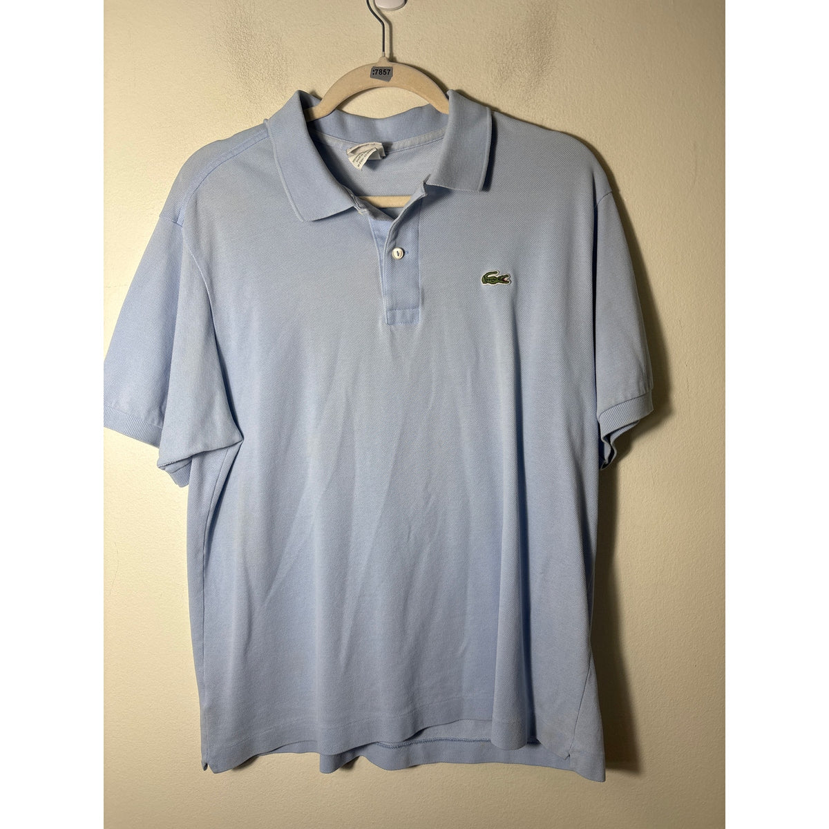 Mens Lacoste Baby Blue Short Sleeve Polo Shirt Sz 6 (Large)