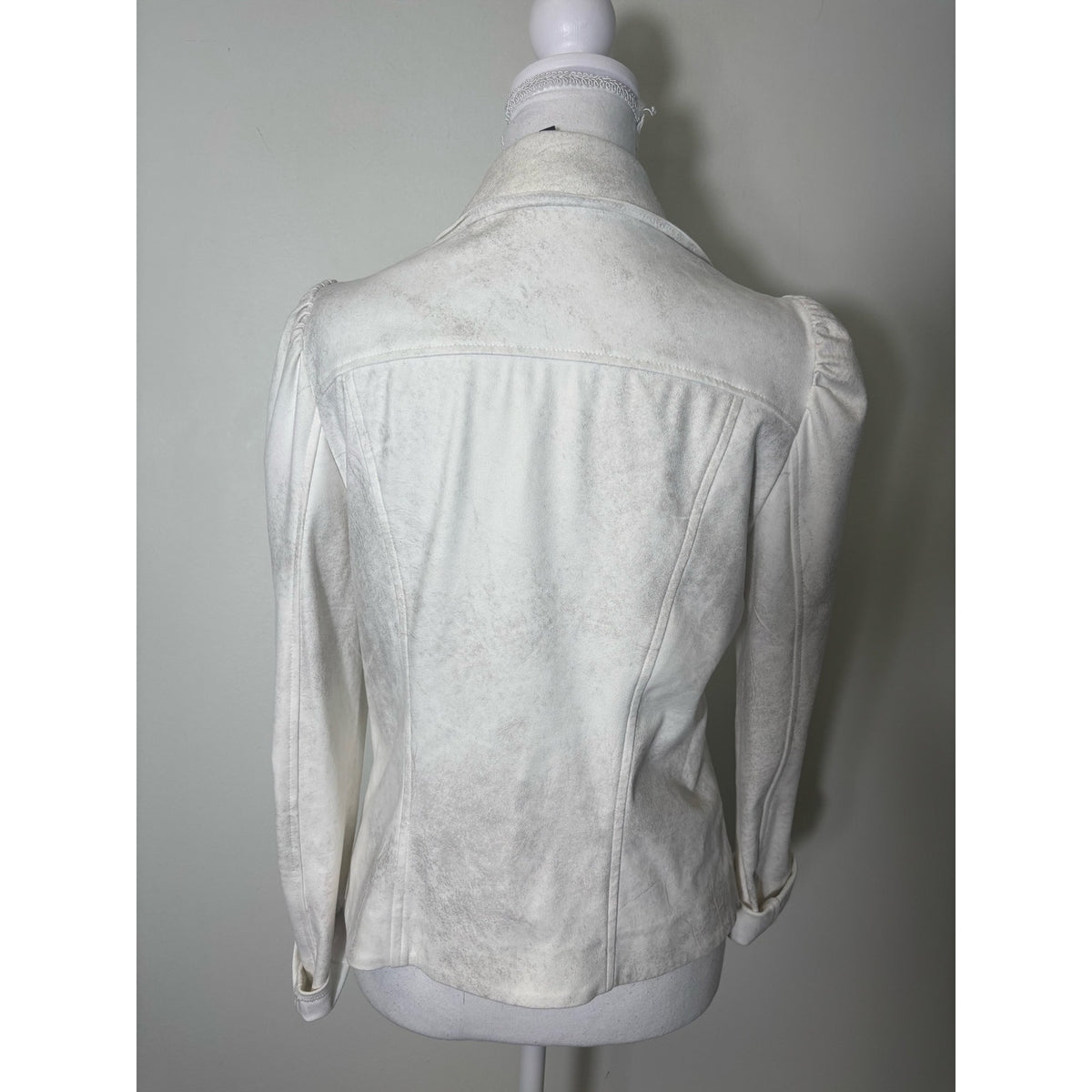 Drew White with Silver Creases Ligthweight Jacket Sz S