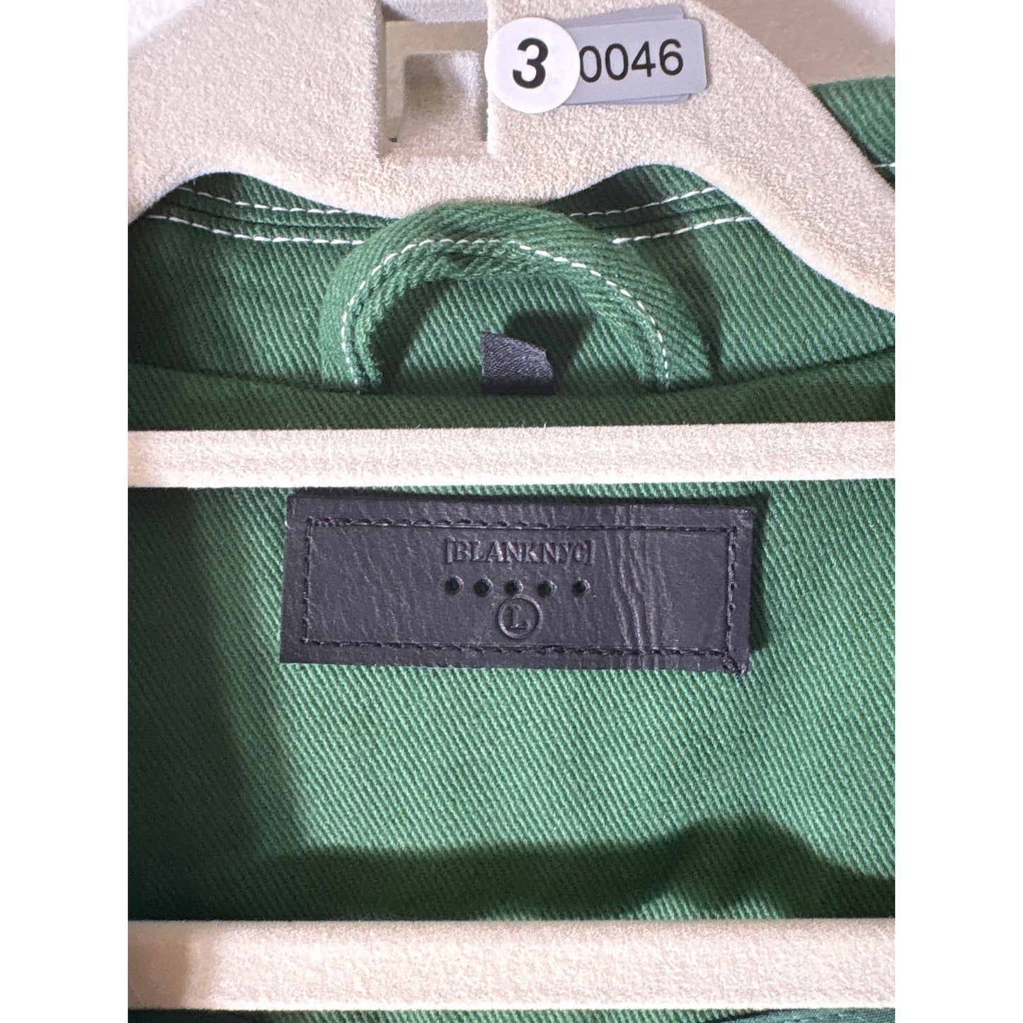BLANKNYC Deep Green Big Spin Denim Blazer Sz L