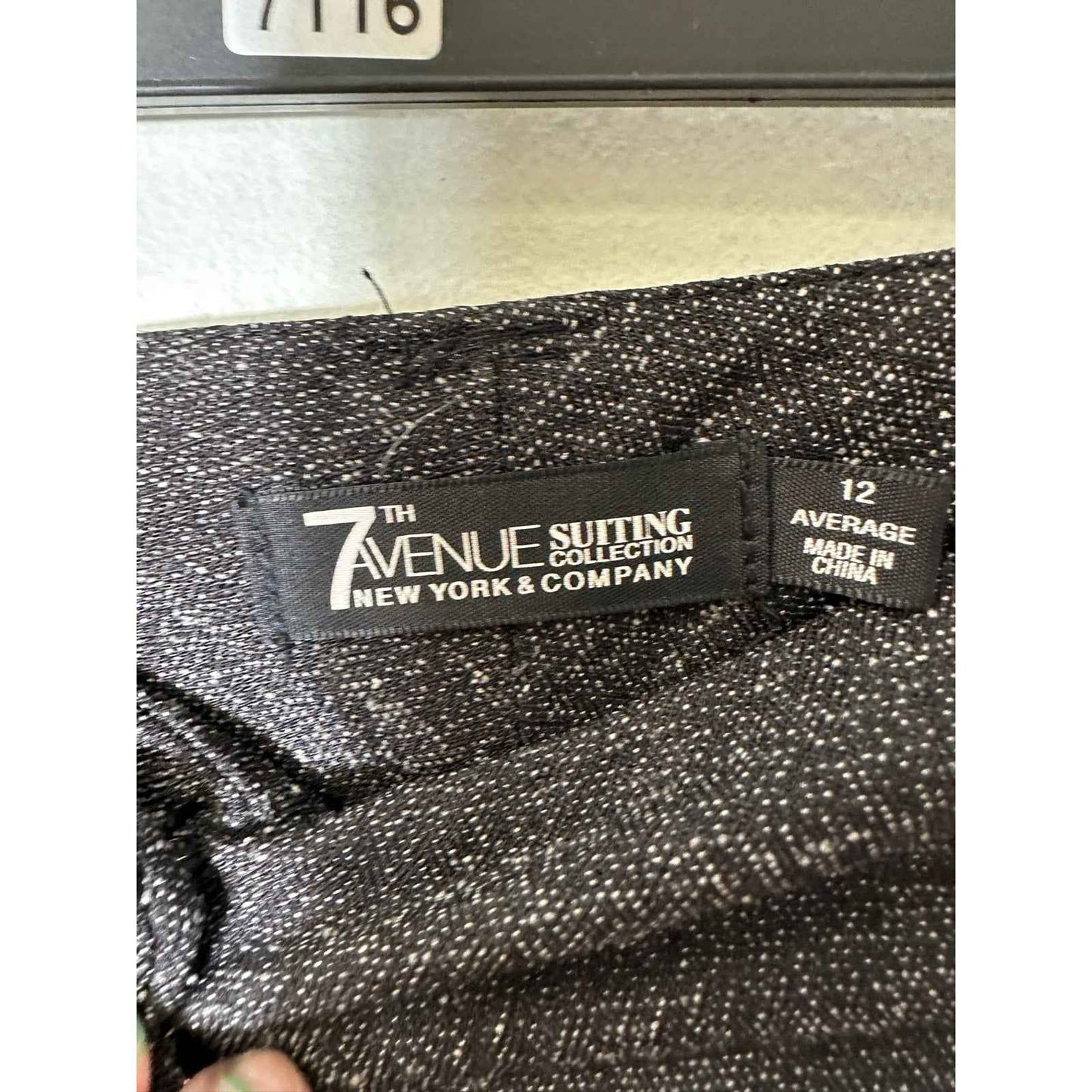 Women's 7th Avenue New York & Co Charcoal Gray Bootcut Pants Sz 12