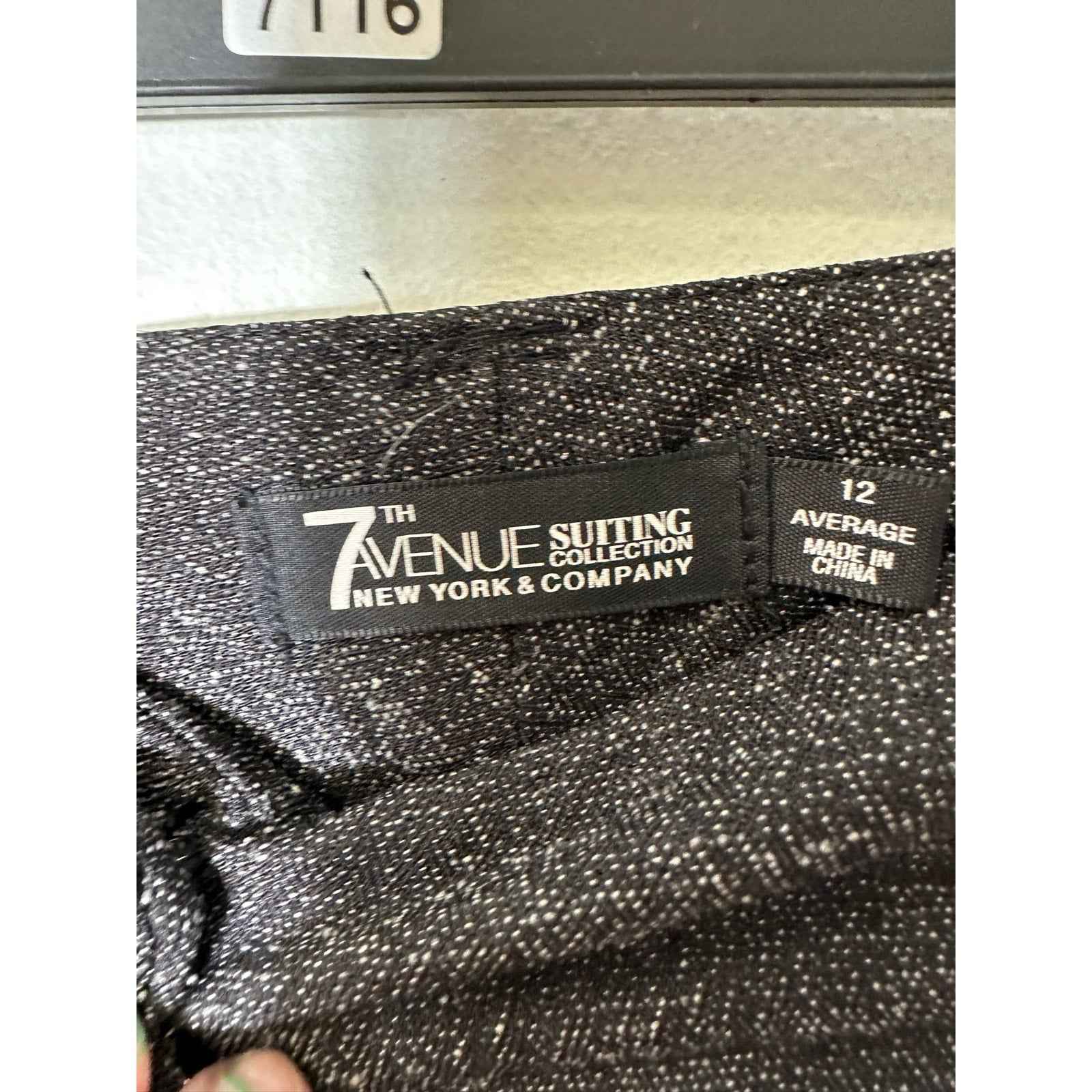 Women's 7th Avenue New York & Co Charcoal Gray Bootcut Pants Sz 12