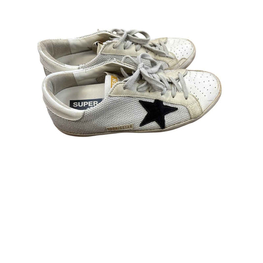 Golden Goose Super Star Off White Canvas and Leather Sneaker Sz 40