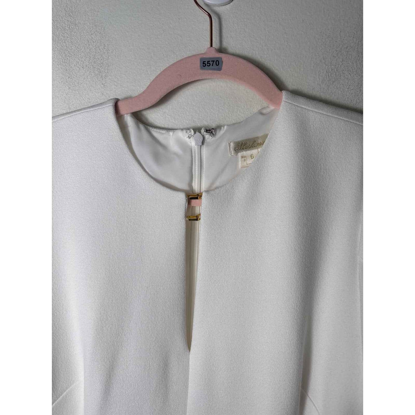 Shoshanna Winter White Short Sleeve Knee Length Dress Sz 6