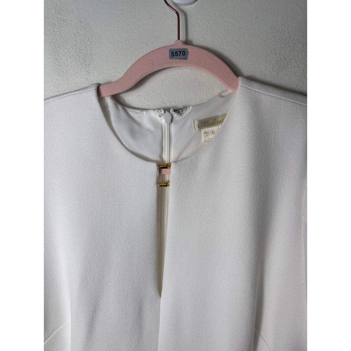 Shoshanna Winter White Short Sleeve Knee Length Dress Sz 6
