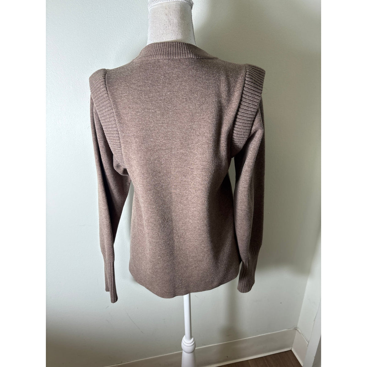 Sea New York Brown Long Sleeve Crew Neck Sweater Sz S