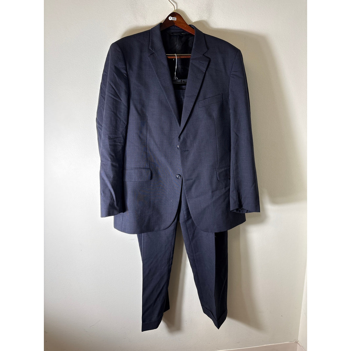 Mens Jos A Bank Navy Executive Suit Sz 46L/40Waist