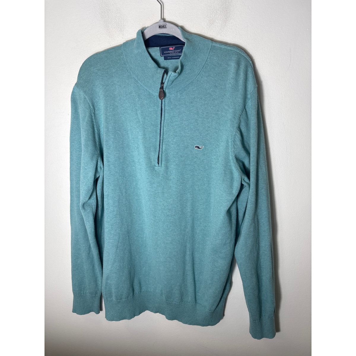 Men's Vineyard Vines Aqua 1/4 Zip Pullover Sweater Sz l