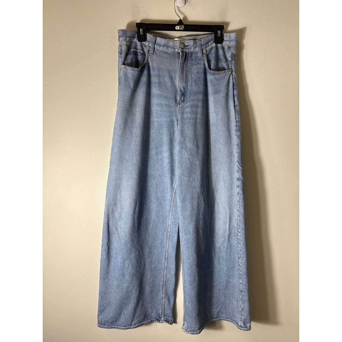 Rag & Bone Light Wash Cotton Wide Leg Jeans Style Pants Sz 30