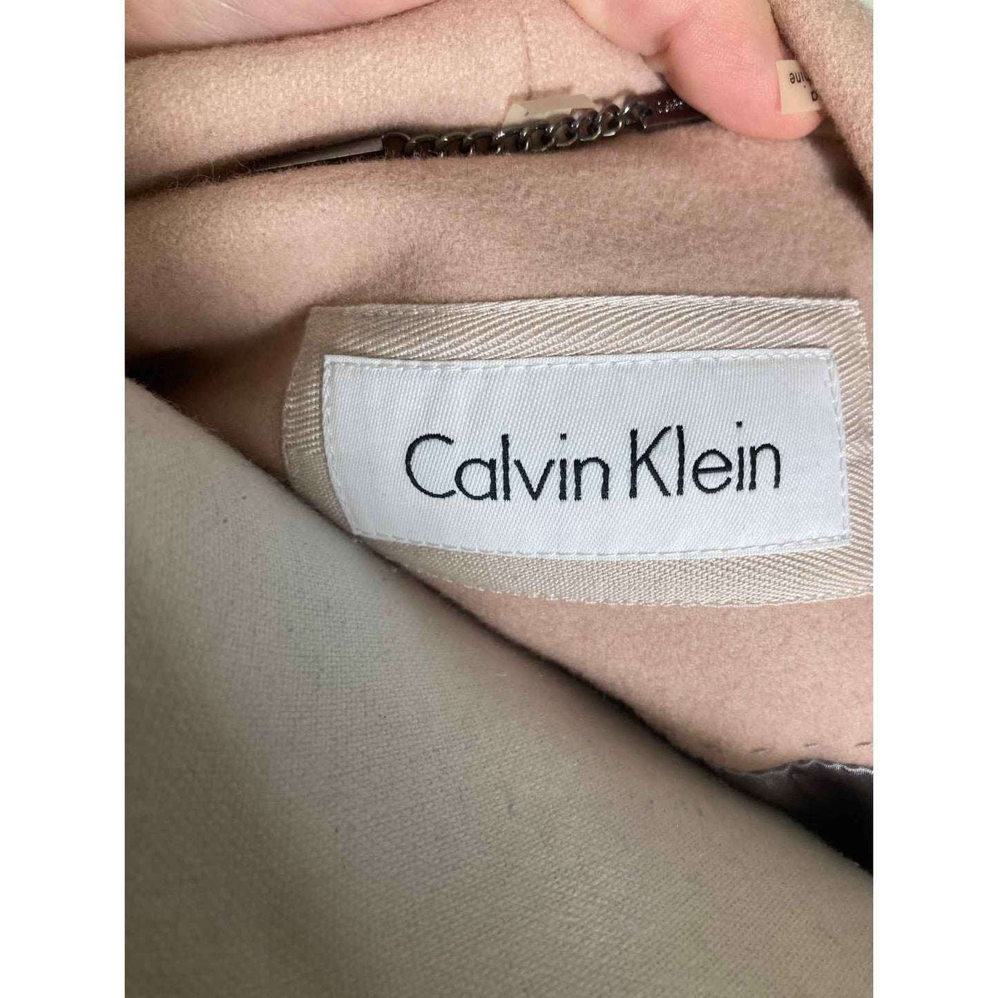Calvin Klein Blush Winter Wool Bend Coat Sz XL