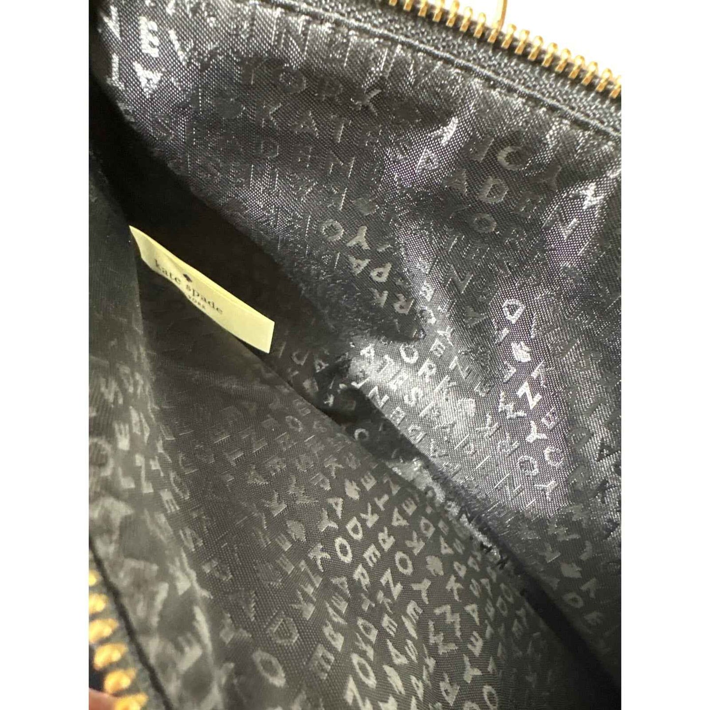 Kate Spade Black Pebble Leather Pouch 10"x7.5"