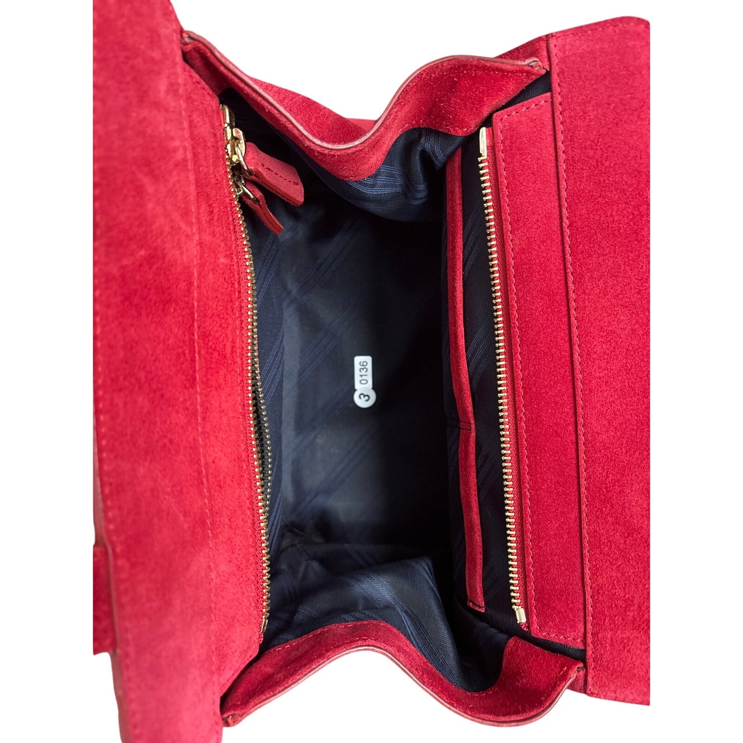 Brooks Brothers Red Suede Handbag Sz 10"x8.5"
