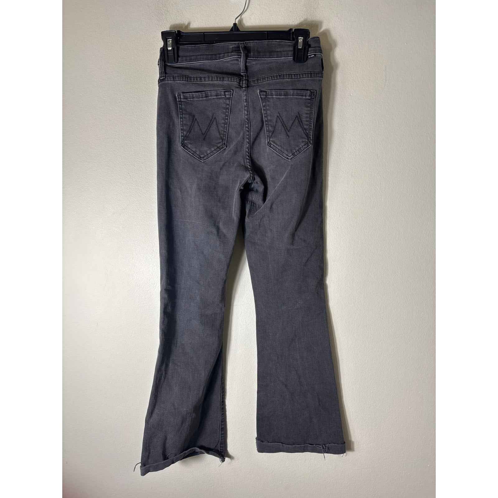 Mother Black Weekender Fray Denim Sz 25