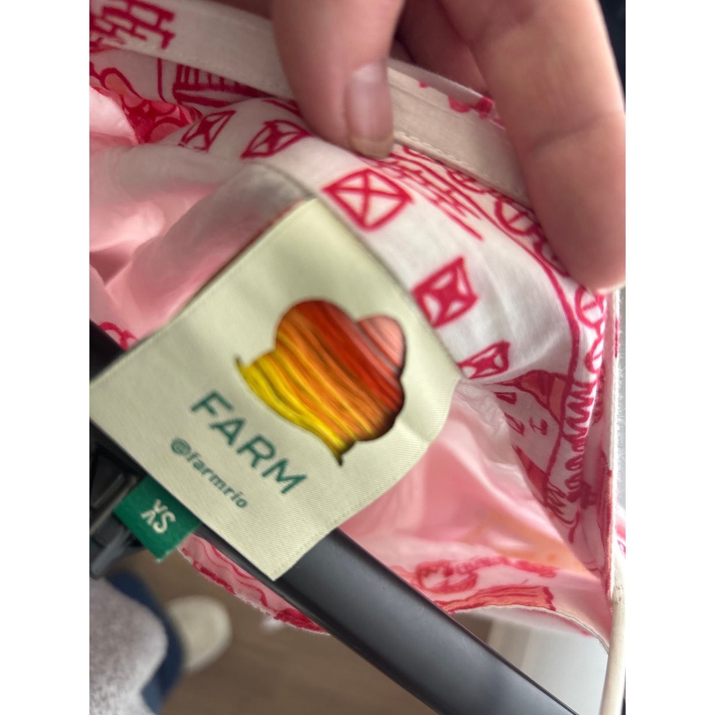 Farm Rio Red White Cotton Mini Skirt Sz XS