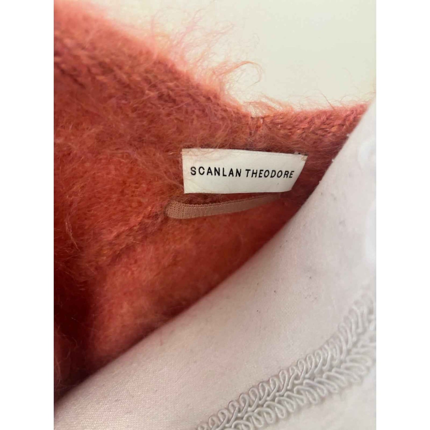 Scanlan Theodore Soft Orange/Pink Mohair Sweater Jacket Sz One Size