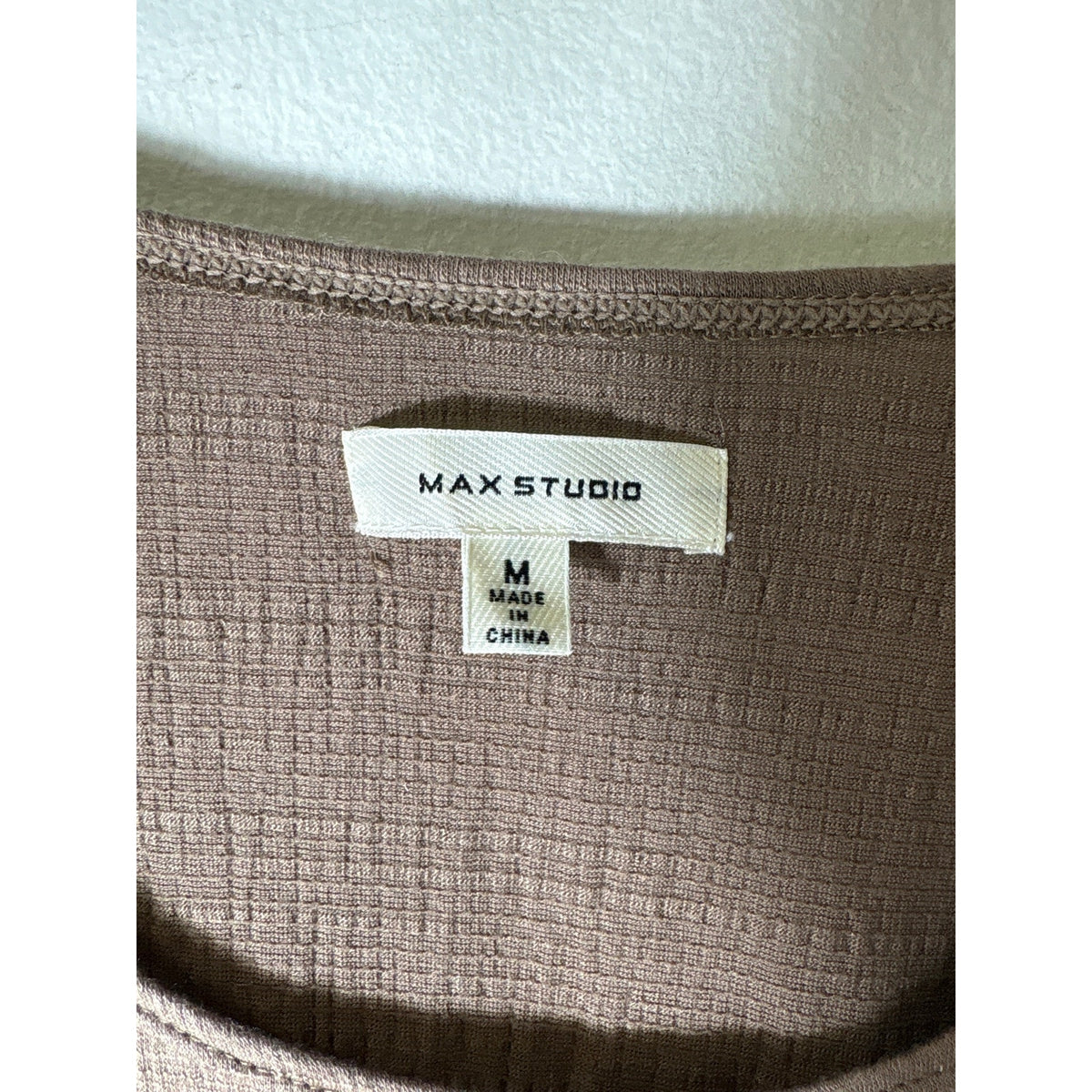 Max Studio Brown Flutter Sleeve Tee Sz M
