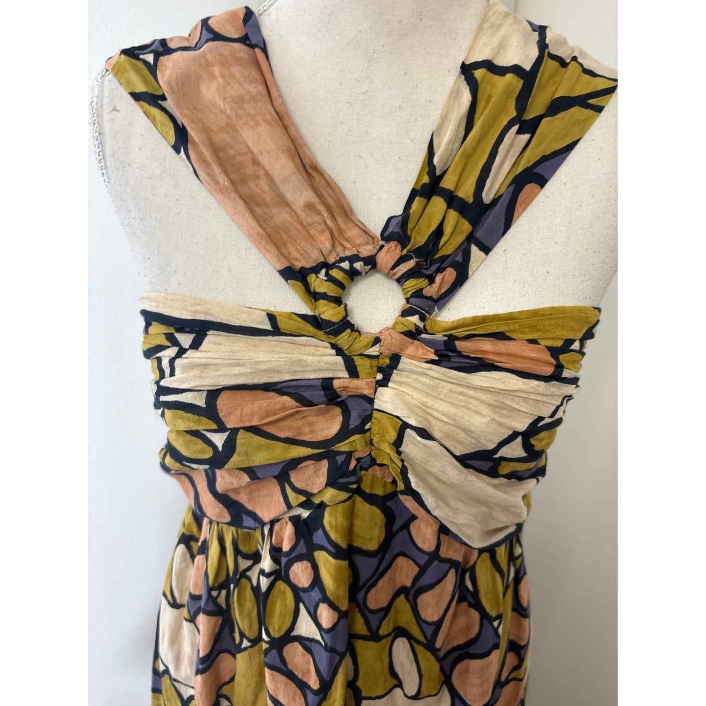 Cleobella Multicolor Print Cotton Maxi Dress Sz S