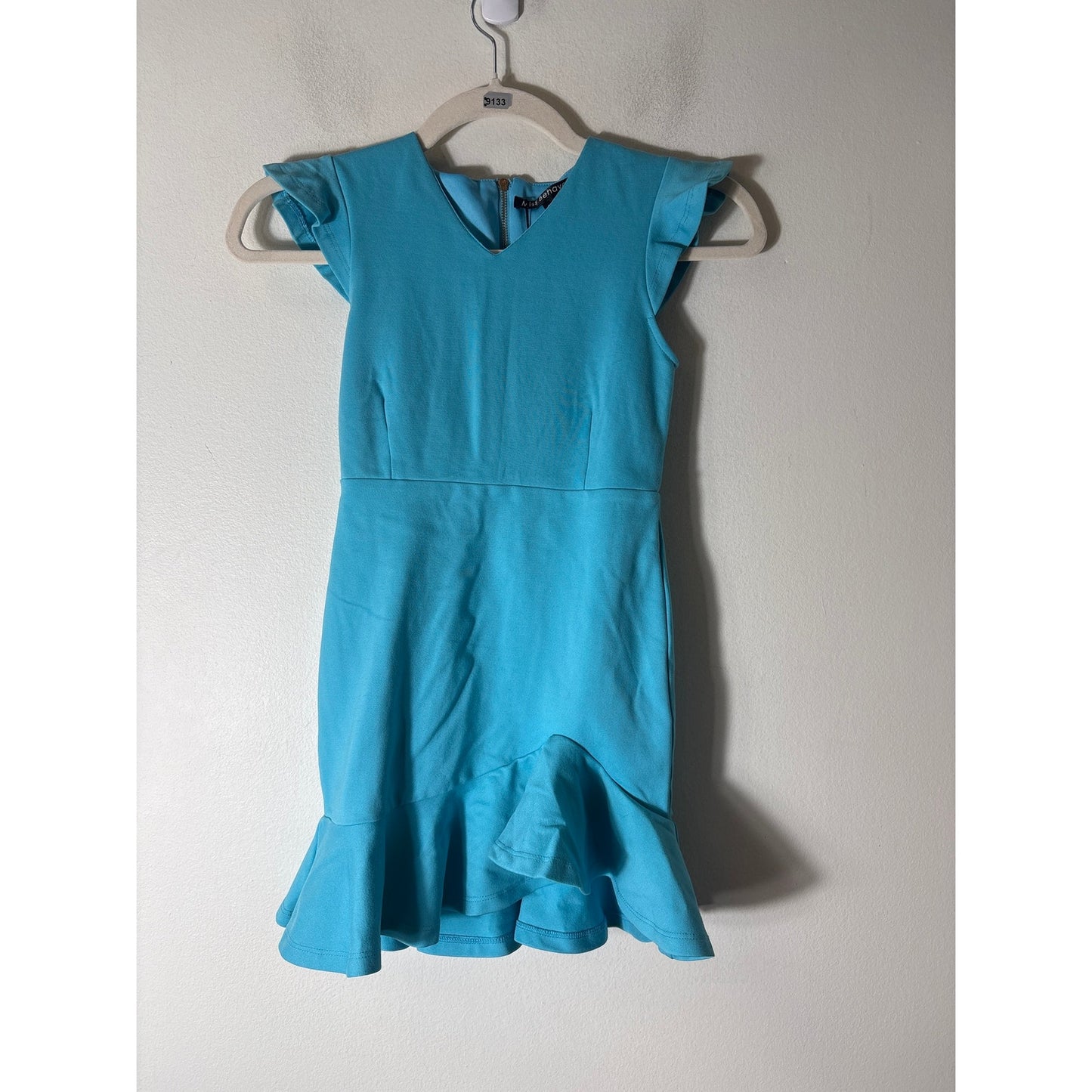 NWT Miss Behave Turquoise "Fiona" Flutter Sleeve Party Dress Sz 10