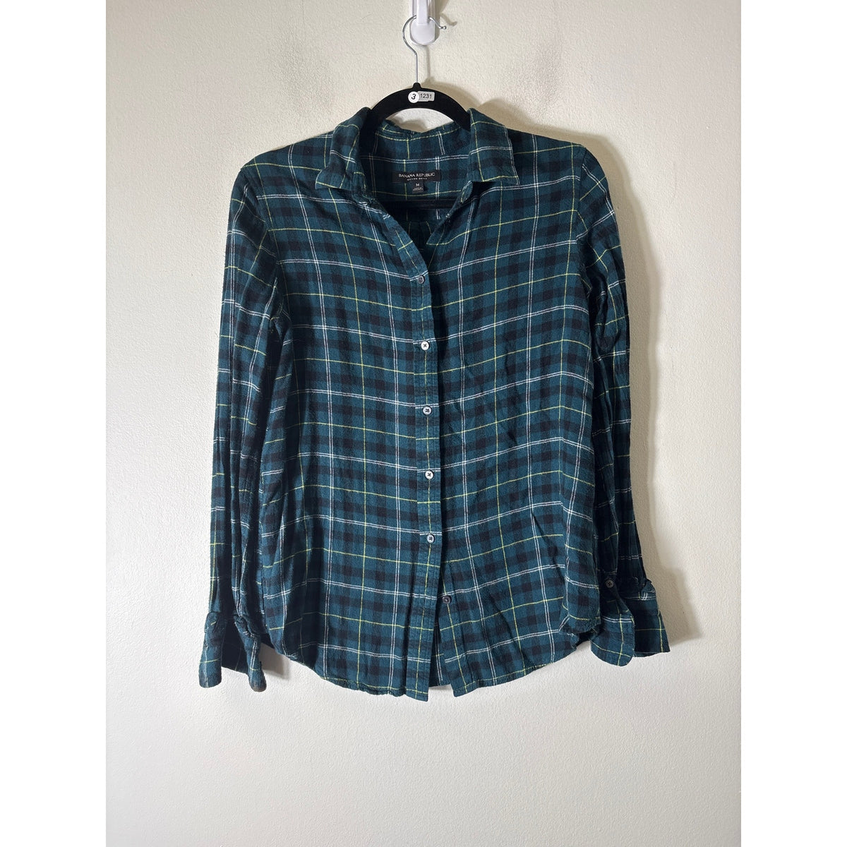 Banana Republic Dark Green "Dillon" Long Sleeve Shirt Sz M