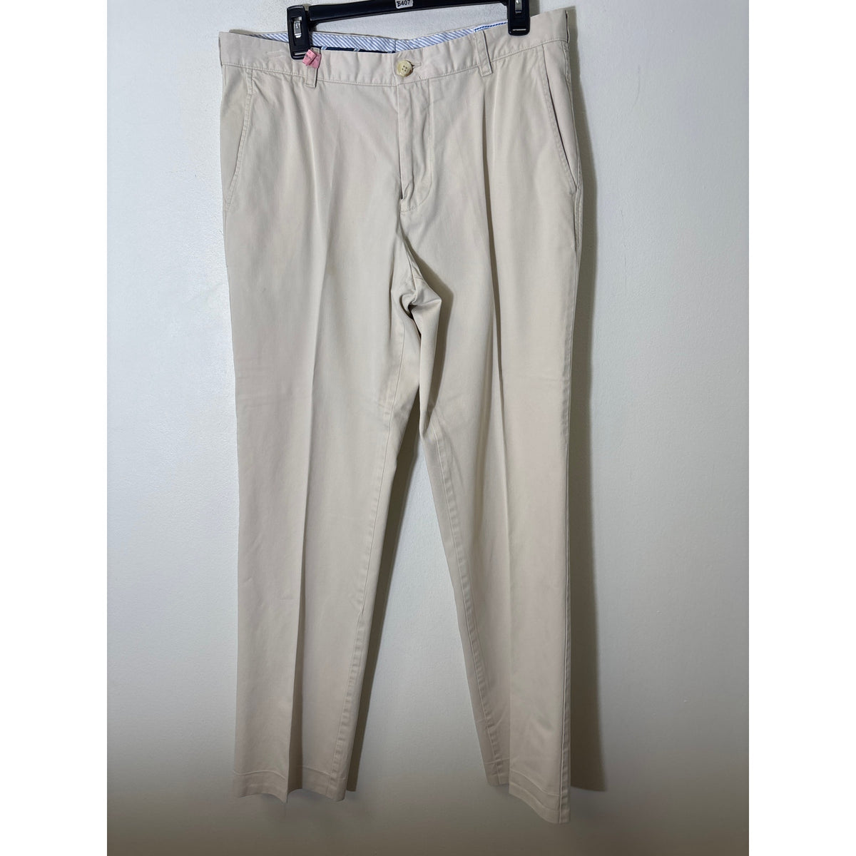 Men's Southern Tide The Skipjack Stone Flat Front Chinos Sz 34