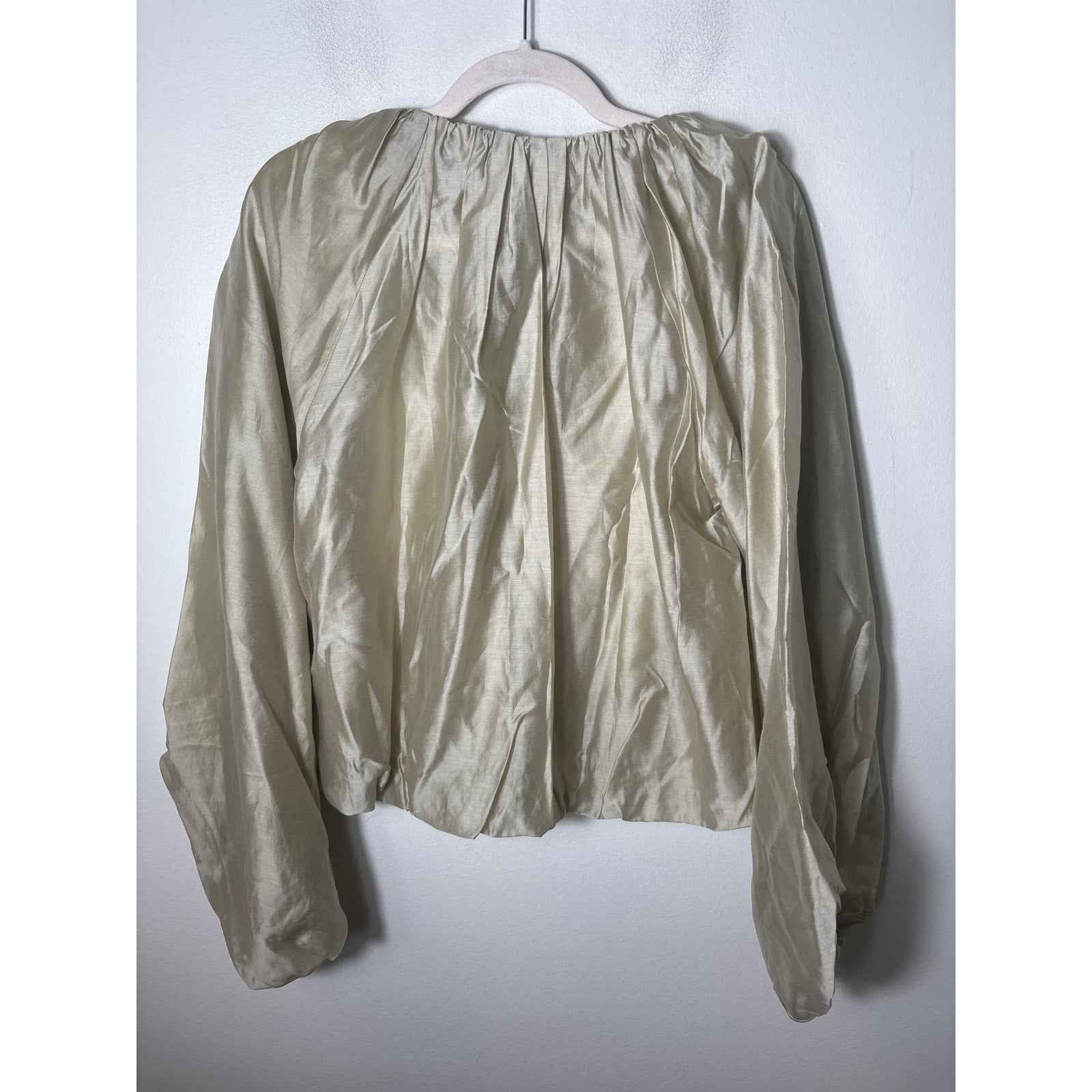 COS Light Sage Bubble Shirt Sz 6