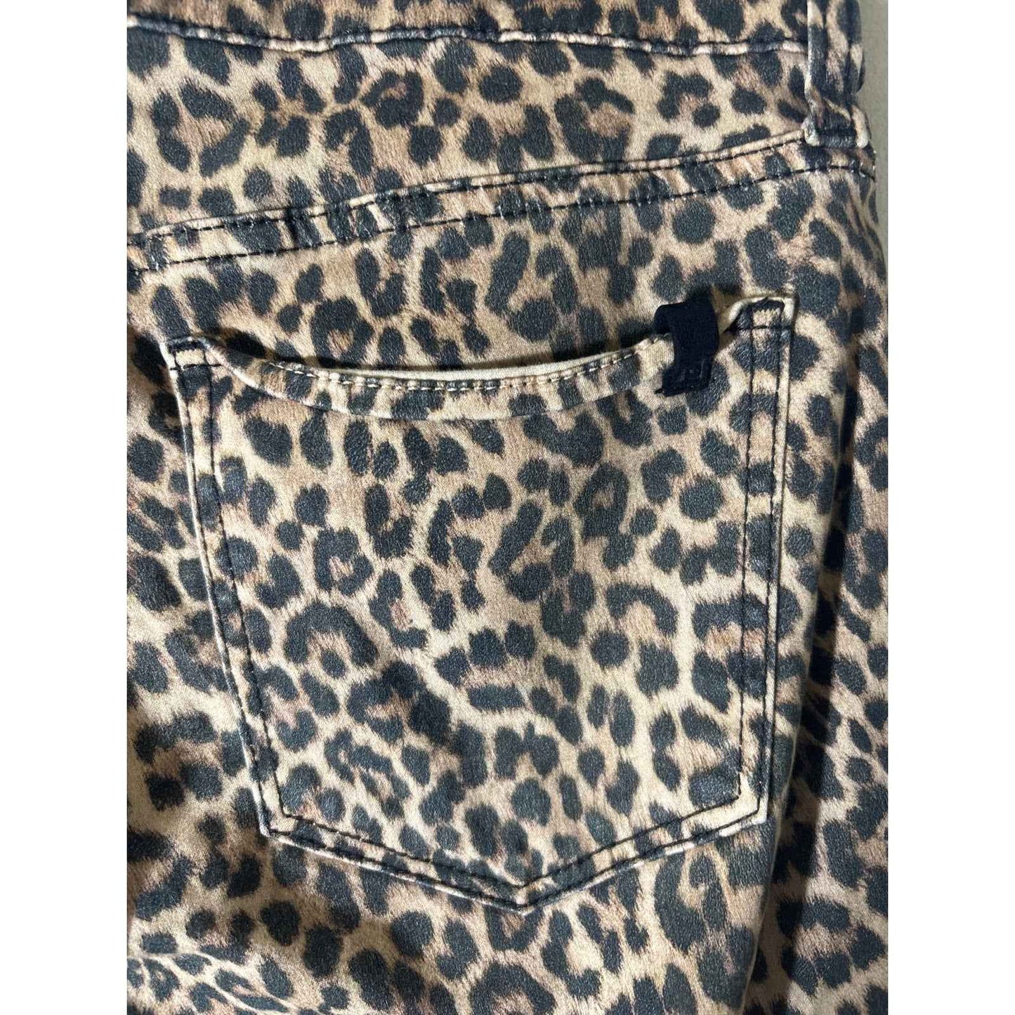 Joe's Brown Cheetah Print "The Callie" High Rise Cropped Boot Sz 29