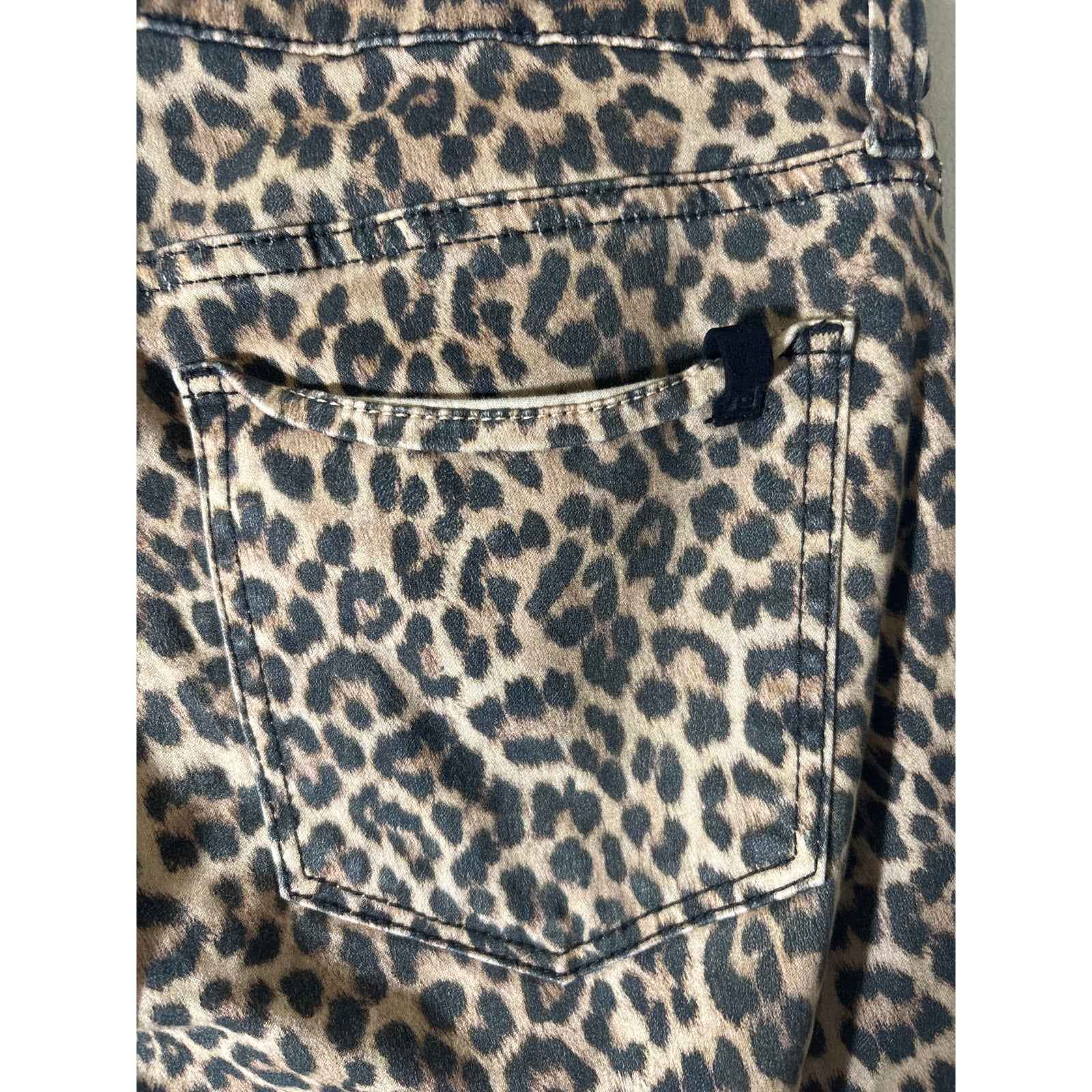 Joe's Brown Cheetah Print "The Callie" High Rise Cropped Boot Sz 29