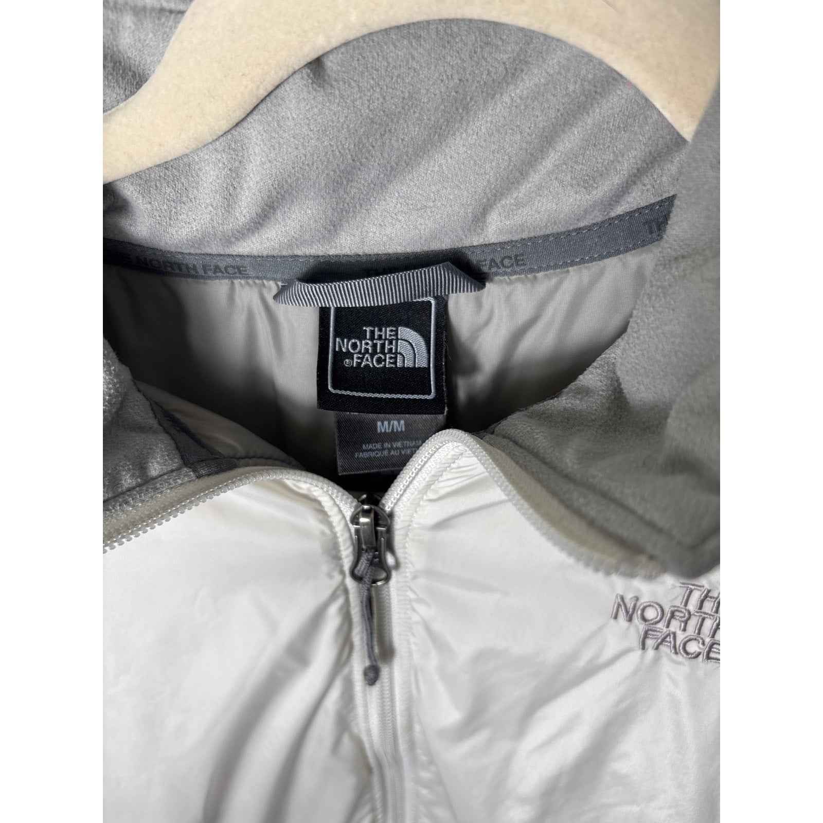 Women's The North Face Off White Gray Insulated Jacket Sz M