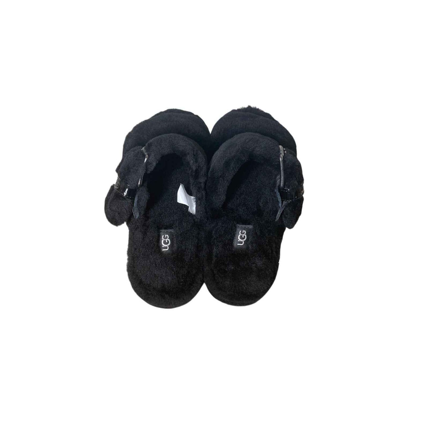 NIB Ugg Fuzzyeah Black Slides Sz 8