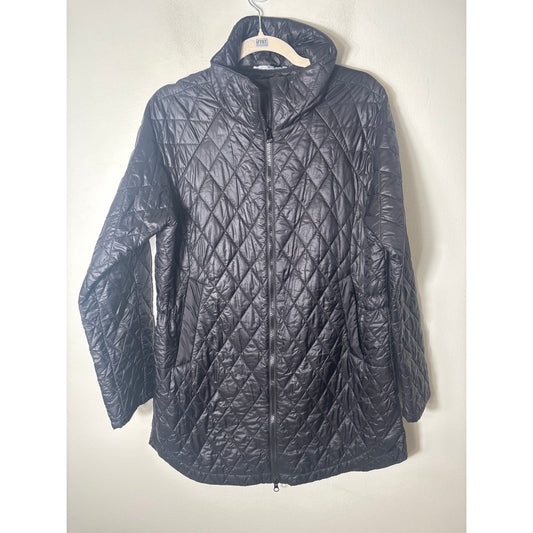 Elliott Lauren Long Sleeve Black Light Weigh Puffer Coat Sz M