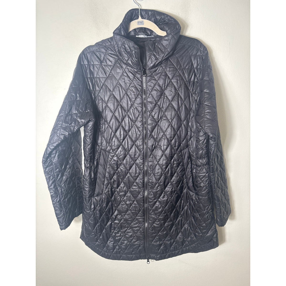 Elliott Lauren Long Sleeve Black Light Weigh Puffer Coat Sz M