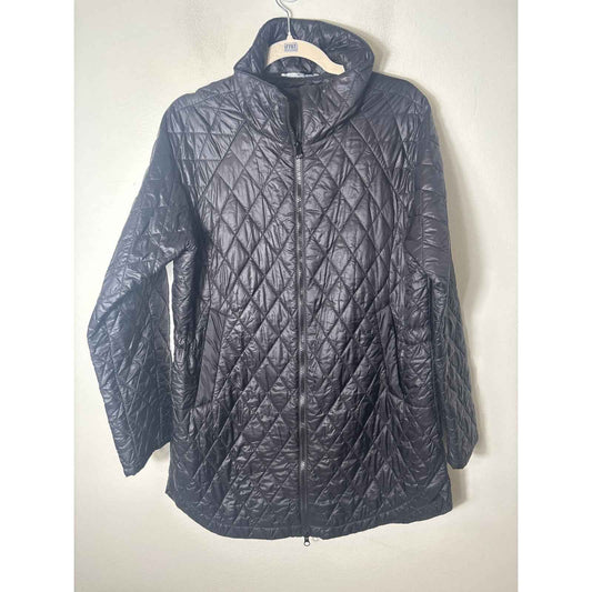 Elliott Lauren Long Sleeve Black Light Weigh Puffer Coat Sz M