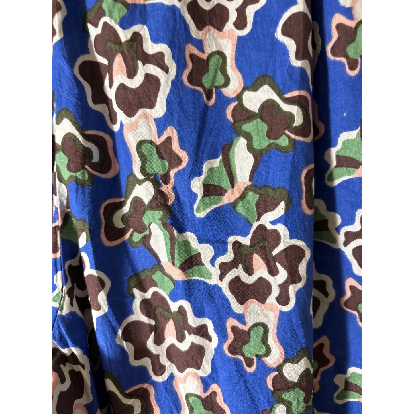 NWT  MIRTH Blue Pull On Wide Leg Cotton Pants Sz M