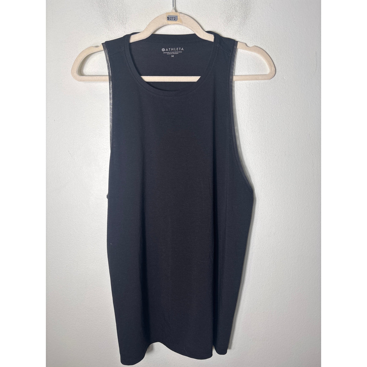 Athleta Black Athletic Tank with Large Arm Holes Sz M