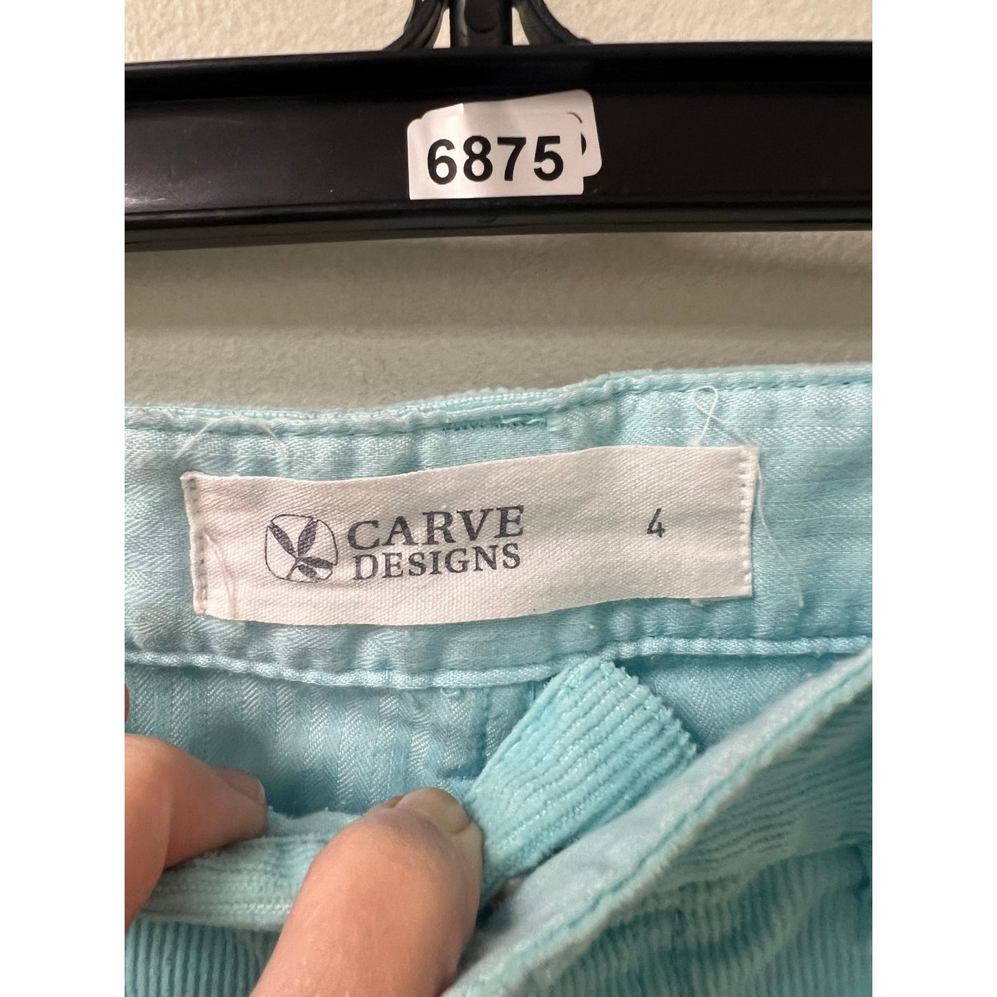 Carve Designs Blue Corduroy Shorts Sz 4
