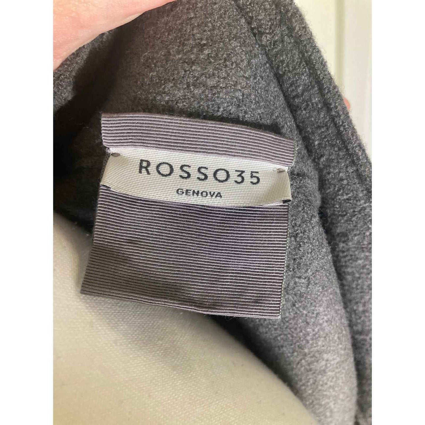 ROSSO35 Gray Long Sleeve Wool Button Up Midi Length Coat Sz 46
