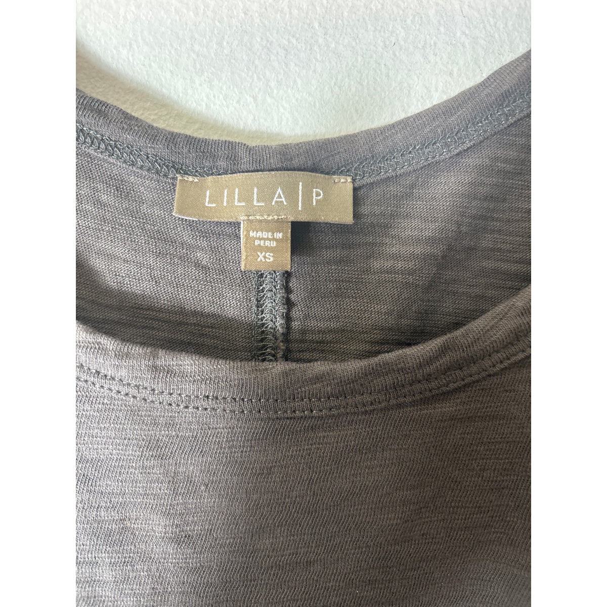 Lilla P Gray Sleeveless Cotton Tank Sz XS