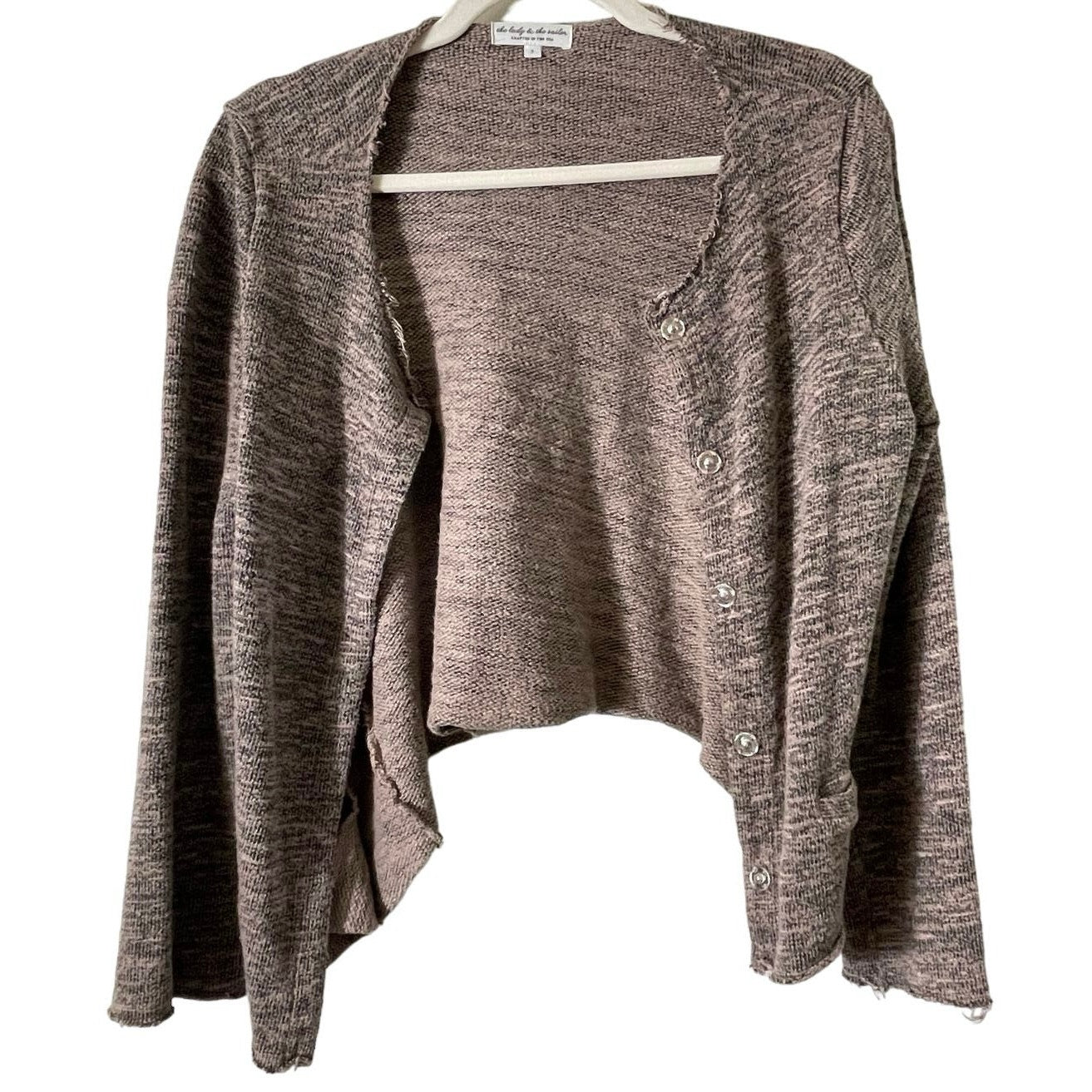 The Lady & The Sailor Front Open Brown Cardigan Sz 3