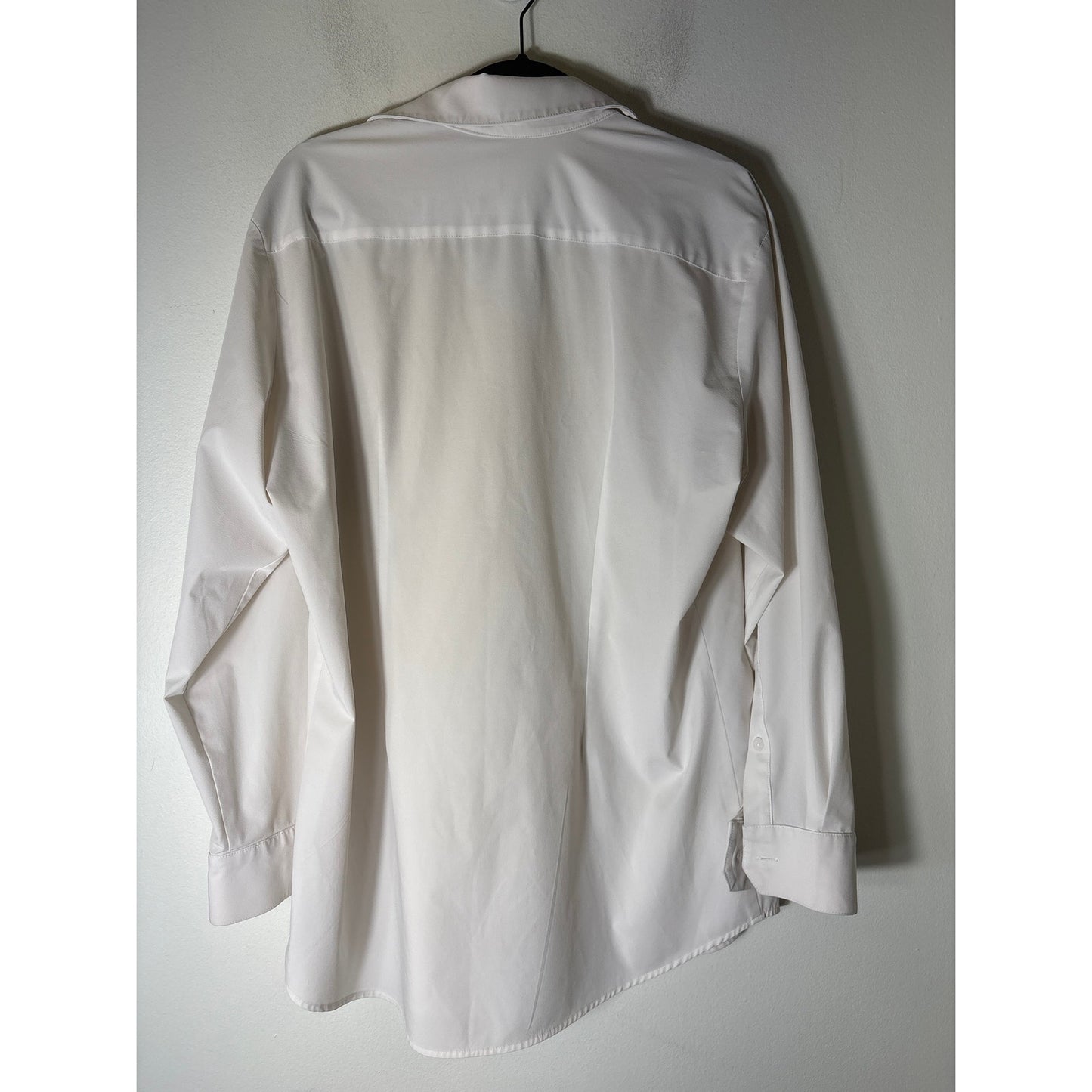 Men's Mizzen + Main Dark White Long Sleeve Button Up Dress Shirt Sz XL