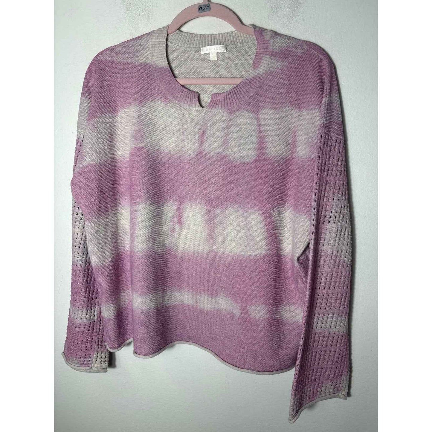 Lisa Todd Pink Tie Dye Sweater Sz L
