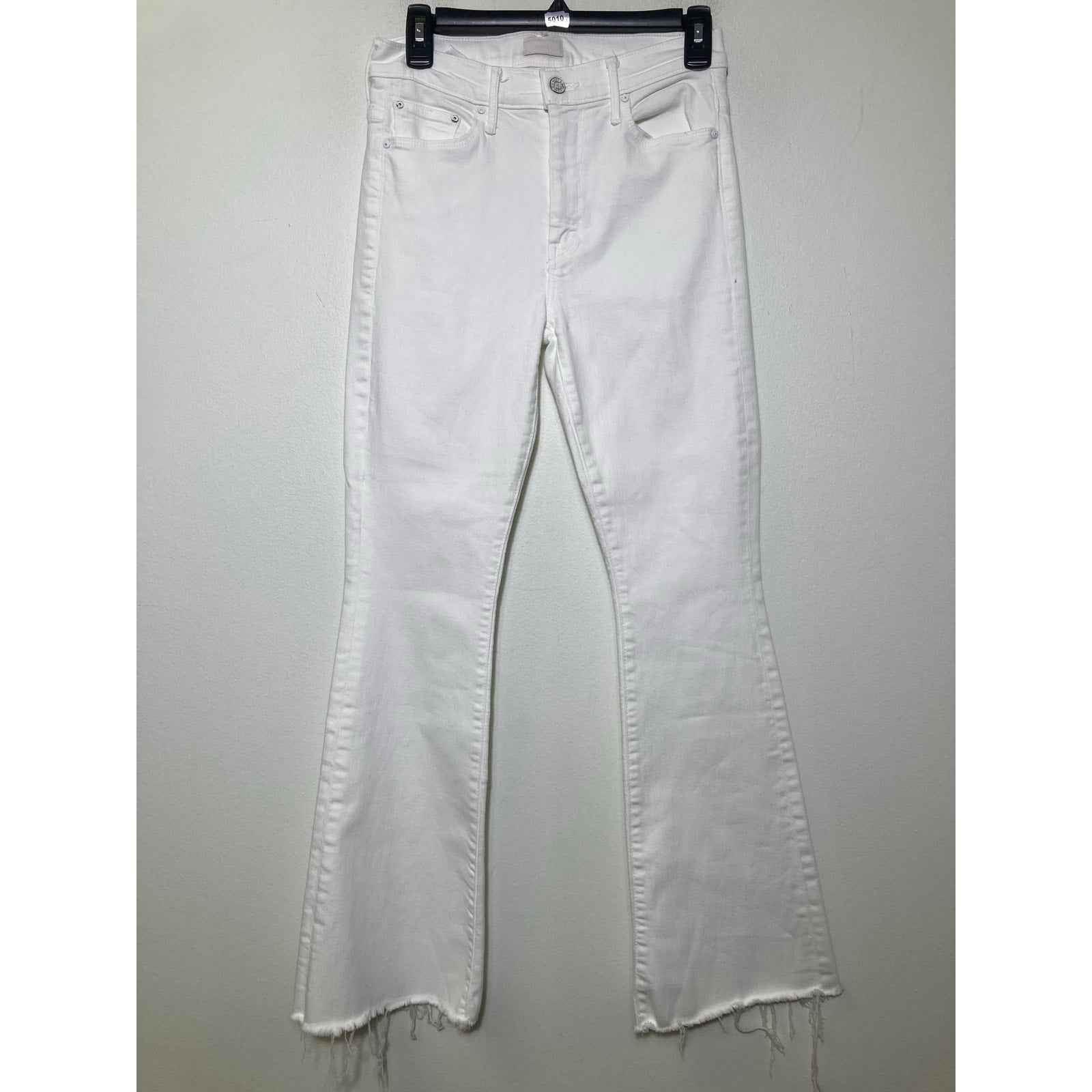 Mother White The Weekender Fray Denim Jeans Sz 28