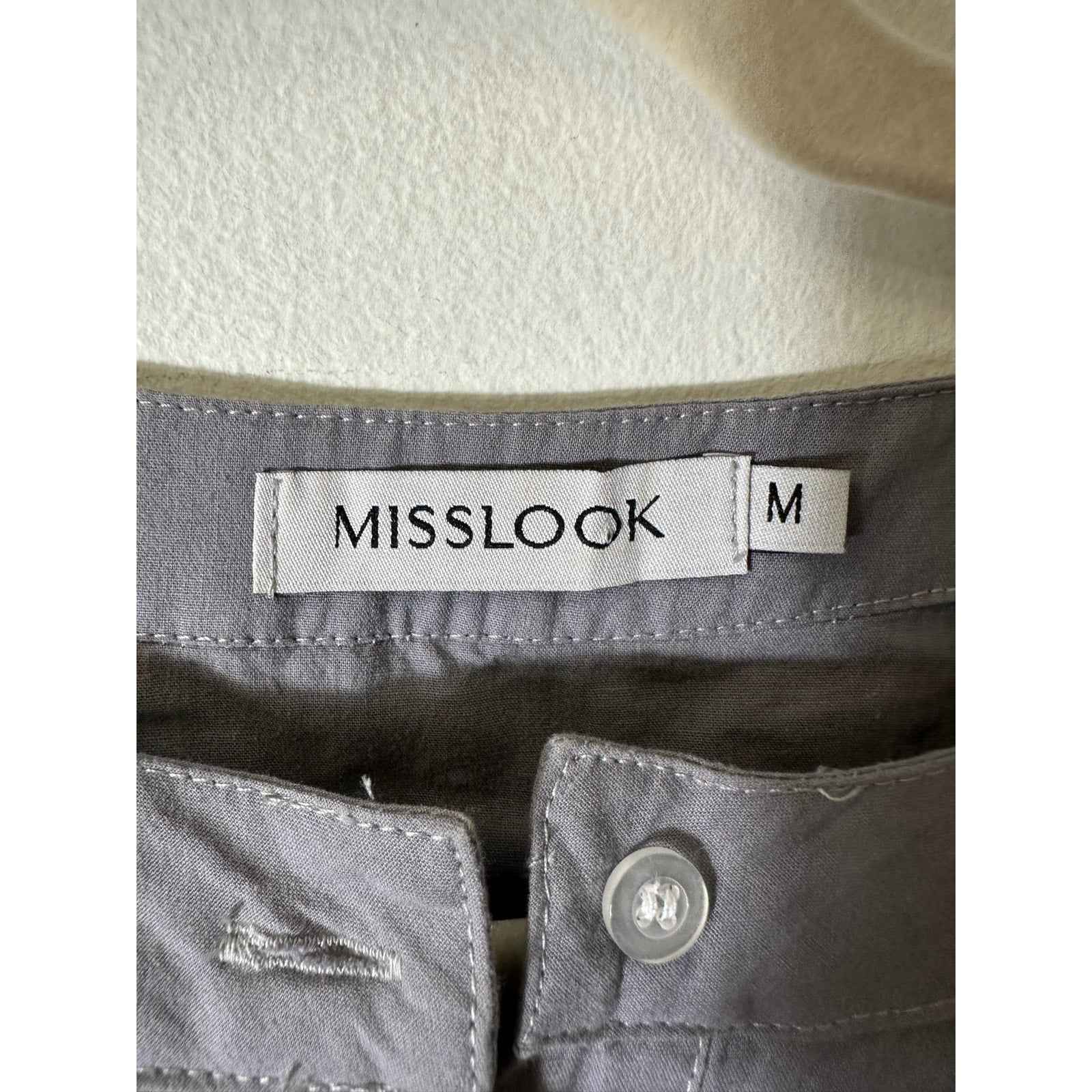 Misslook Gray Long Sleeve Knee Length Dress SZ ==\M