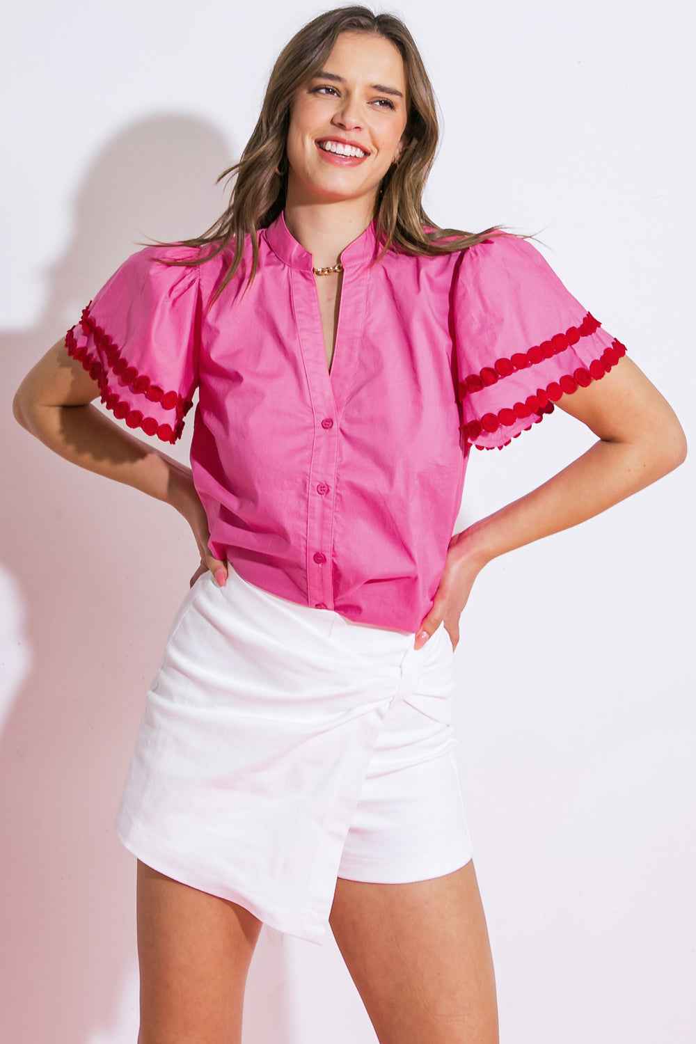 LEARN AS YOU GO WOVEN TOP