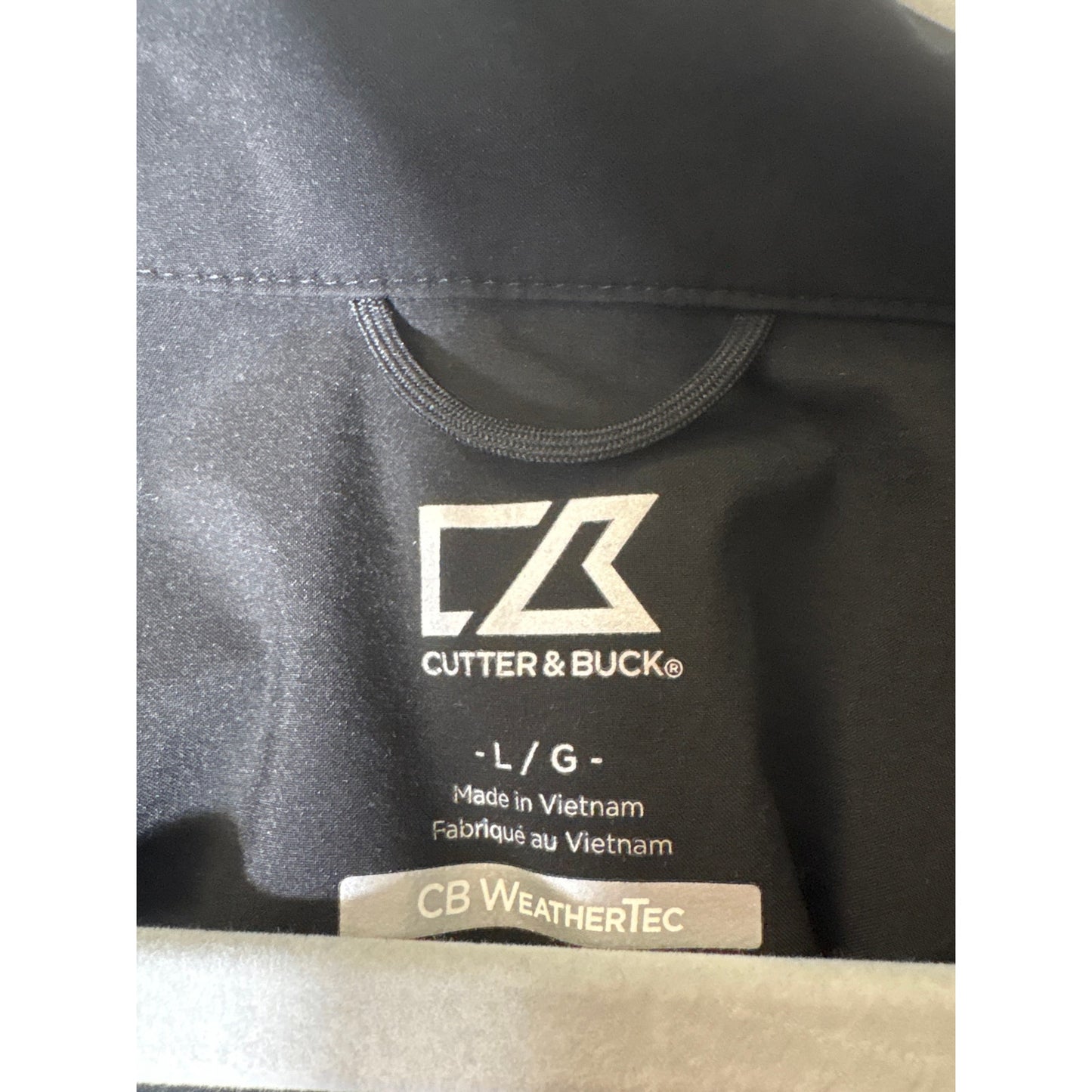 Men's Cutter & Buck Black Short Sleeve Weather Resistant Shirt Sz L