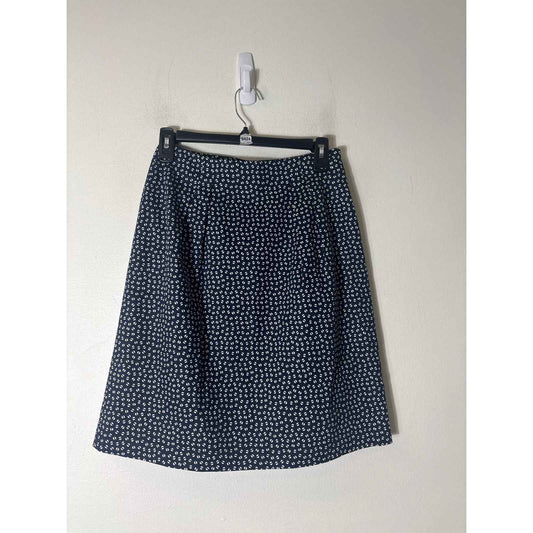 Rosso35 Blue and Navy Front Pleat Skirt Sz 40 (4)