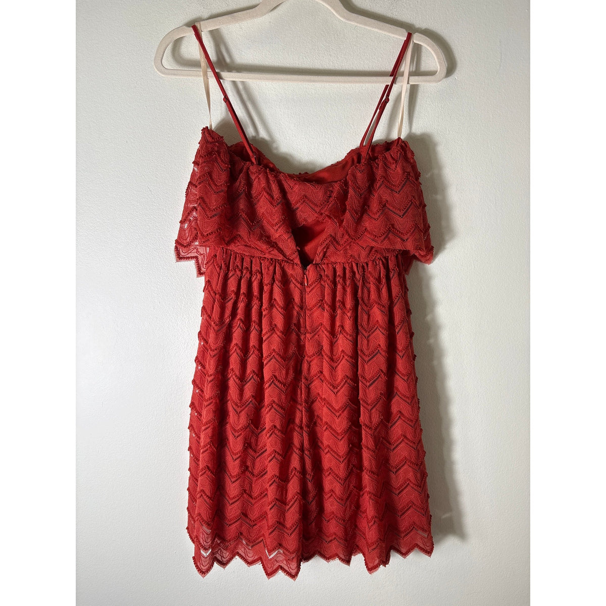 NWT BCBG Generation Dark Orange Layered Mini Dress Sz 4